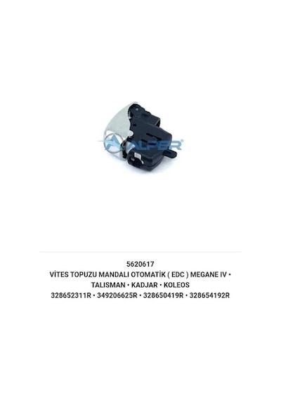 Vites Topuzu Mandalı Otomatik Edc Megane Iv Talısman Kadjar Koleos Çok Renkli