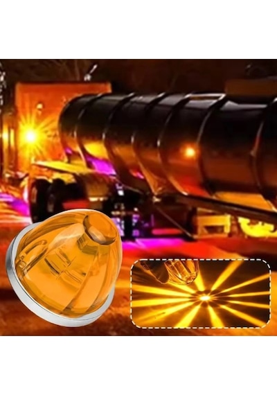 Ahmet Otomotiv -ithal Ürün- Kristal Led Lamba Sarı-turuncu Renk Yere Işık Verir