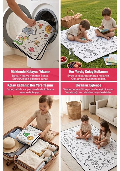 Emila Kids Oyun Halısı 100x150 CM