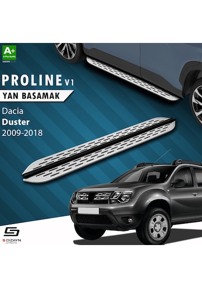 S-dizayn Dacia Duster Oem Still Pro V1 Aluminyum Yan Basamak 173 Cm 2009-2018 A+ Kalite