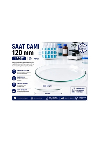Saat Camı 120 Mm 1 Adet