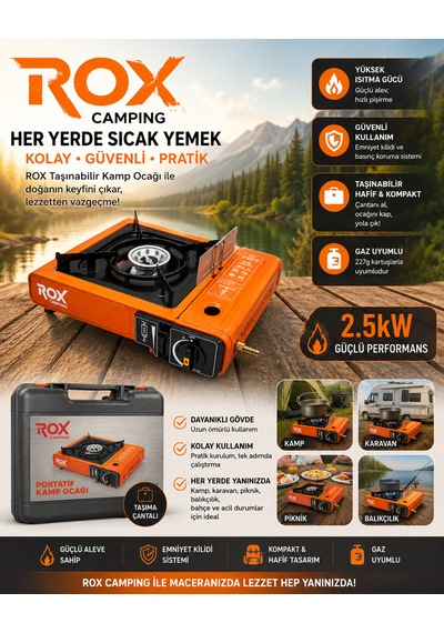 Kamp Ocağı Rox Taşınabilir Turuncu