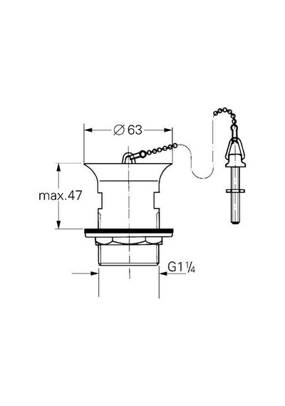 Grohe Lavabo Sifon Tapası - 28940000