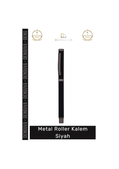 Kalem Lazer Baskı Uyumlu Mat Profesyonel Prestijli Kurumsal Şık Ofis Metal Roller Kalem Siyah