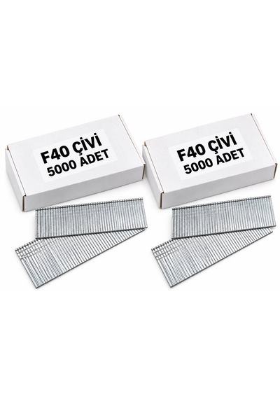 2'li Paket - F Tipi Tabanca Çivisi F40 / 5.000 Adet - F/j/8/e/tıpın/type47 Serisi Kesik Başlı Çivi