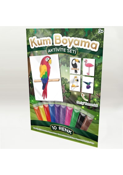 Ara Papağan Kum Boyama Aktivite Seti