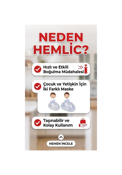 Hemlich Tahliye Kiti İlk Yardim Ekipmani Sağlık Bakanlığı Üts Ve Ce Güvenlik Kayıtlı Kırmızı Yada Beyaz