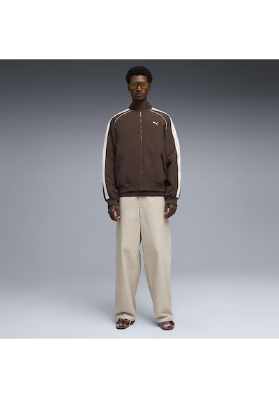 Puma T7 Bomber Unisex Kahverengi Günlük Stil Ceket 63502213 Kahverengi