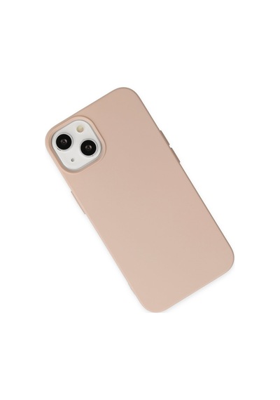 Apple iPhone Uyumlu 14 Plus - Kılıf Nano İçi Kadife Silikon - Pudra