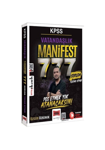 Yargı 2026 Kpss Vatandaşlık Manifest Serisi 777 Soruda Tamamı Video Çözümlü Tekrar Kitabı Yargı Yayınları