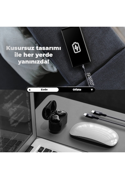 Bix BXCC240  1.8 M Type-C 240 W Şarj Ve Data Kablosu