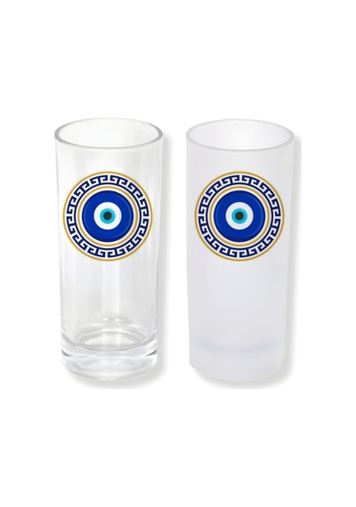 Nazar Boncuklu Buzlu Ya Da Buzsuz Seçenekleriyle Rakı Bardağı