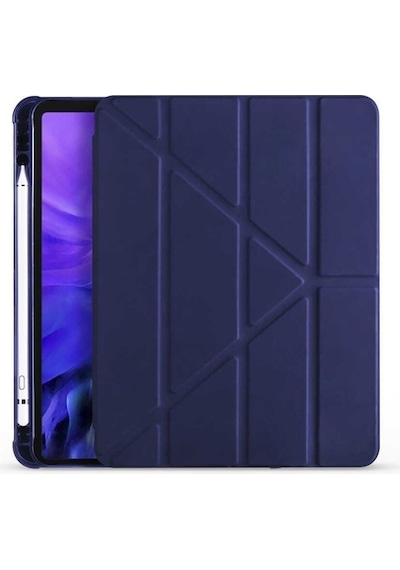 Ceponya Apple Uyumlu iPad 10.2 (8.Nesil) Kılıf Kalem Bölmeli Standlı Tam