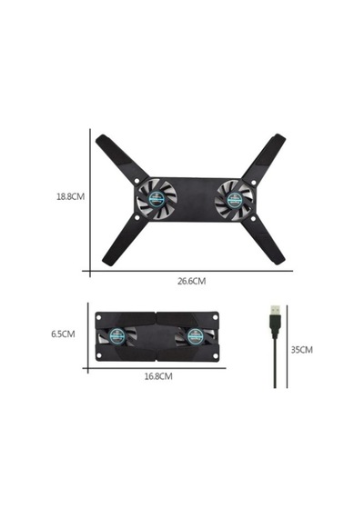Zensaas41 Katlanabilir Laptop Soğutucu 2 Fanlı Zensaa56
