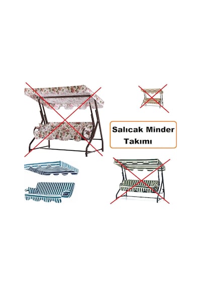 Salıncak Minderi Set Yastık Tente Kolluk Sünger