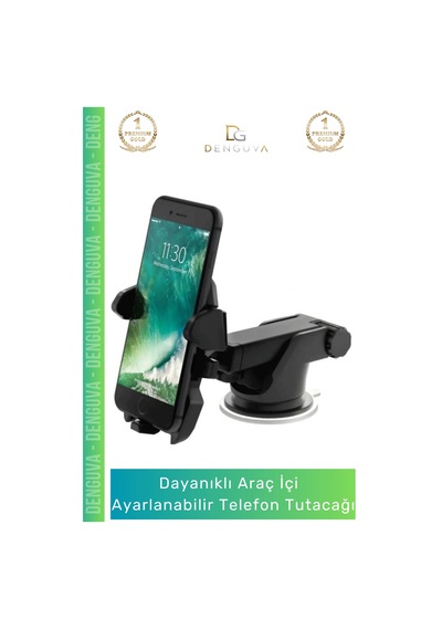 Telefontutacağı Güçlü Vantuzlu Dayanıklı Silikon Pedli Evrensel Tablet Siyah Araba Içi Telefon Tuta Diğer