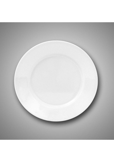 Melamin 6 Adet Servis Tabağı 26 Cm Düz Beyaz Tabak 106