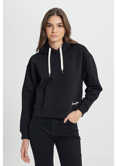 Regular Fit Normal Kesim Kapüşonlu İçi Polarlı Siyah Sweatshirt W242761001 Siyah