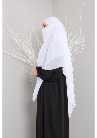 Sufle Hijap Hazır Türban Şal 3katlı Khimar