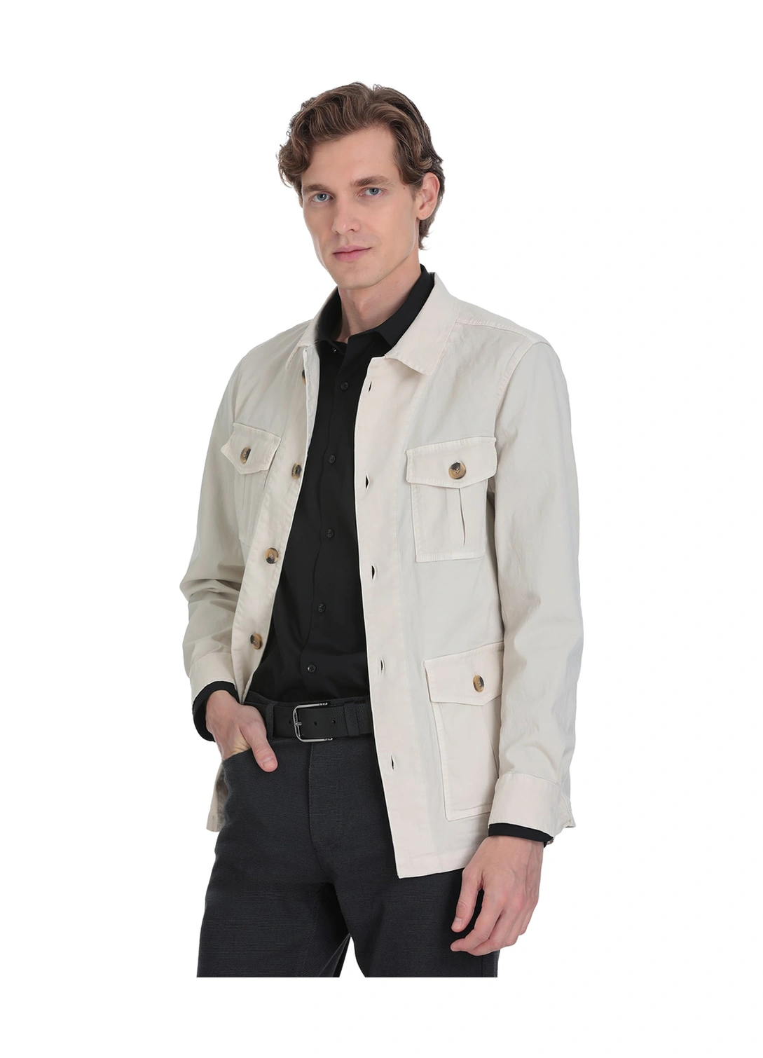 Hatemoğlu Taş Slim Fit Bebe Yaka Baharlık Mont Taş