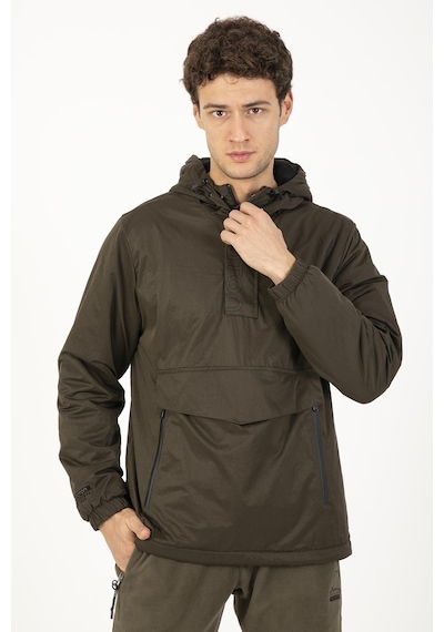 Maraton Sportswear Comfort Erkek Kapşonlu Uzun Kol Basic Haki Yağmurluk 21353-haki Haki