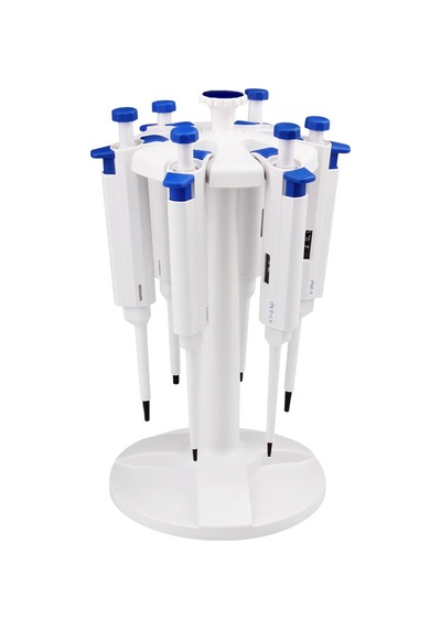 Borox Pipet Standı Karusel 6 Pipet Kapasiteli Plastik Döner Tip Pipet Rafı