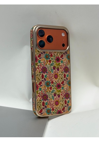 Apple iPhone Uyumlu 17 Pro Max Tuval Kılıf - Egzotik Lotus Desenli Sanatsal Koruyucu 06