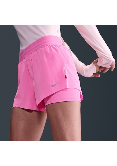 Nike Swift Dri-fit High Waist 2-in-1 Taytlı Şort Running Kadın Şort-sportxstore Pembe