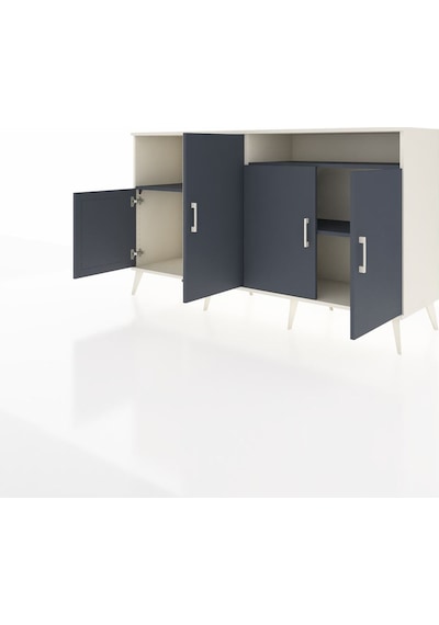 Hyperion Konsol 5 Raflı 4 Kapaklı 176x44x99 Aytaşı-antrasit Aytaşı-antrasit