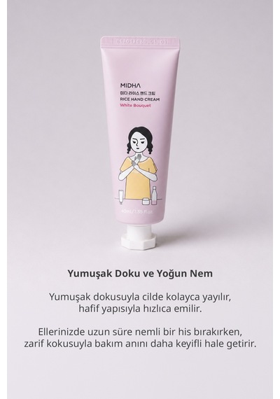 Midha Rice Hand Cream White Bouquet