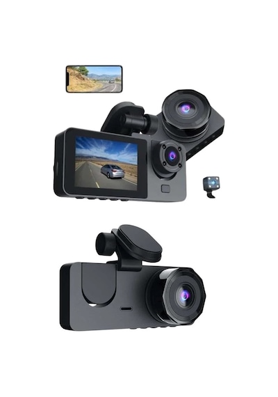 3 Kameralı 2 İnç 1080p Araç İçi Kamera Sürüş Kamerası Carplay 34902241