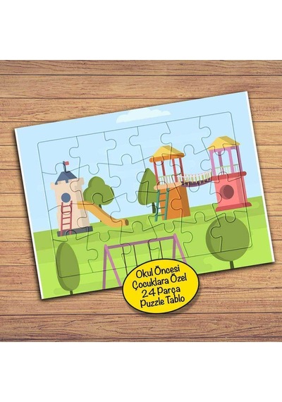 Oyun Ve Eğlence Parkı Çocuklara Özel Puzzle Yapboz Tablo-192pz