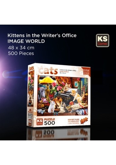 Yazılı Ofis Temalı 500 Parça Puzzle, Eğlenceli Ve Zihin Geliştirici Aktivite
