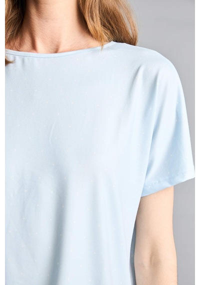 Defacto Regular Fıt Kısa Kollu 2li Softshell Pijama Takım H7011ax26smbe745 Mavi-be745