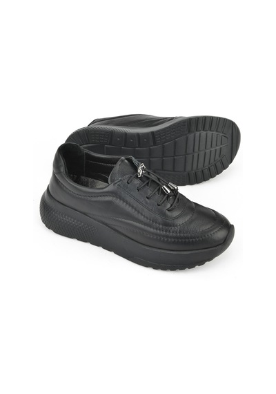 Ziya, Kadın Hakiki Deri Sneaker 1531050z2650f100k Siyah 1531050z2650f100k 000 Siyah