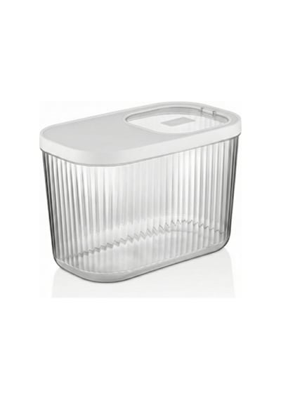 2'li 10 Lt Multibox Beyaz Kayar Kapaklı Saklama Kabı & Erzak Kabı & Toz Ve Tablet Deterjan Kutusu
