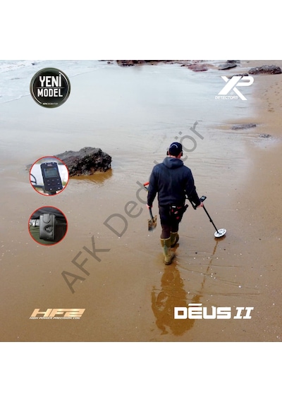 Xp Deus 2 Rc Metal Dedektörü 24x13 Cm Hf2 Başlık + Wsa2 St Kablosuz Kulaklık Altın Arama