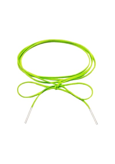Fıstık Yeşili Süet Bağcıklı Choker Kadın Tasma Kolye Yeşil