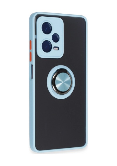 Xiaomi Redmi Note 12 5g Kılıf Montreal Yüzüklü Silikon Kapak - Buz Mavi 0.2M-Çok Renkli
