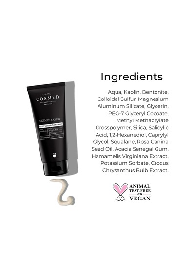 Cosmed Skinologist Salicylic Sülfür Maskesi 75 Ml