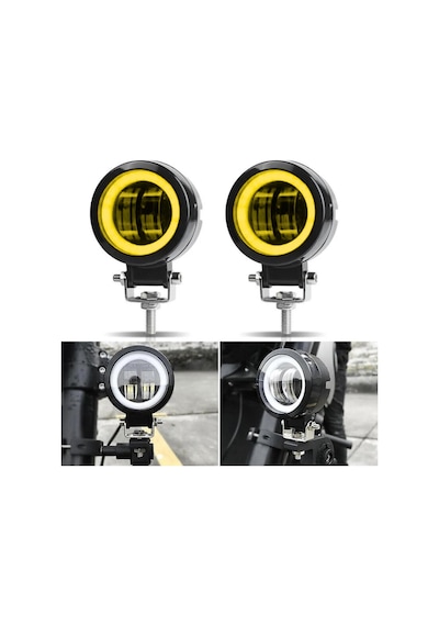 Motosiklet Atv Sis Farı Angelli 2 Adet Set Angel Renk Seçenekli