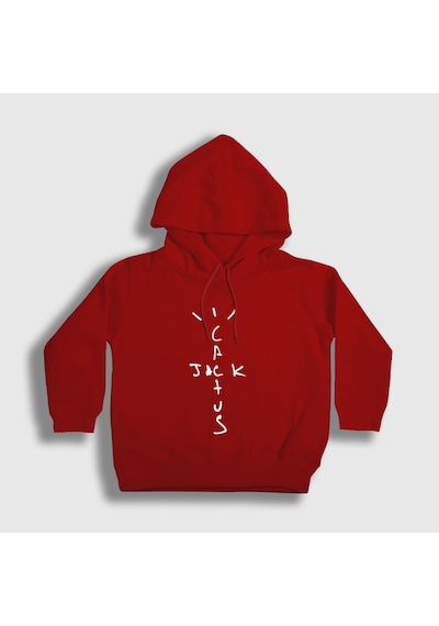 Presmono Unisex Çocuk Cactus Jack Travis Scott Kapüşonlu Sweatshirt Kırmızı Presmono Unisex Çocuk Cactus Jack Travis Scott Kapüşonlu Sweatshirt Kırmızı