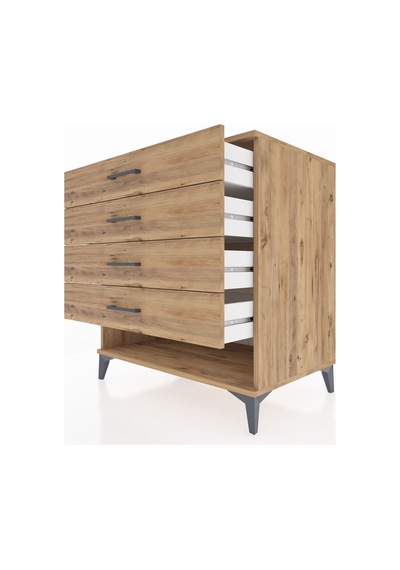 Kronos Şifonyer 4 Çekmeceli 88x59x96 Çam-çam Çam