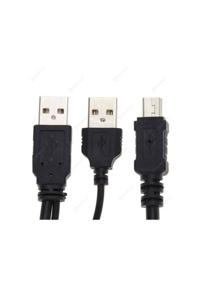 Harici Diskler Için 2 Usb 5 Pin Mini Usb Y Kablo Harddisk Kablosu