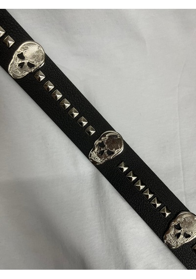 Dükkan Design Çivili Gotik Punk Deri Kemer Siyah