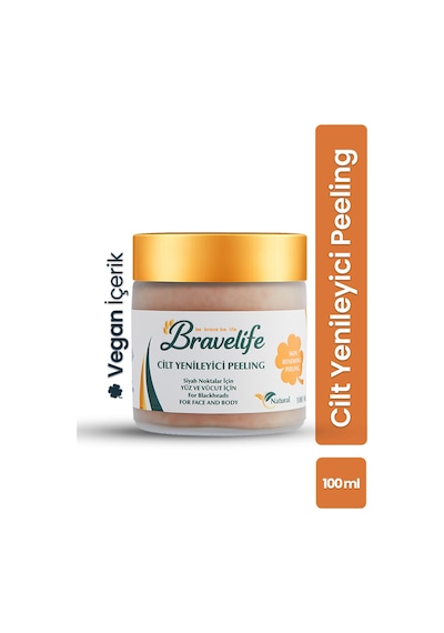 Cilt Yenileyici Arındırıcı Gözenek Temizleyici Panthenol Kayısı Çekirdeği Yağı Vegan Cilt Yenileyici Peeling 100 Ml