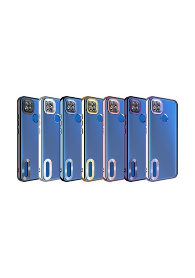 Zore Redmi 9c Kılıf Kamera Korumalı Logo Gösteren Ogaa Omega Kapak - Gümüş