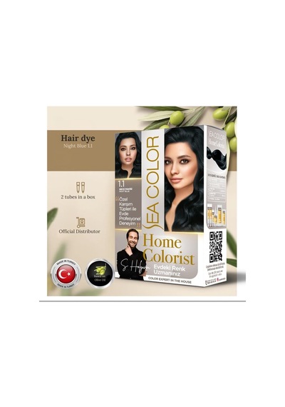 Home Colorist Set Saç Boyası 1.1 Gece Mavisi Nıght Blue