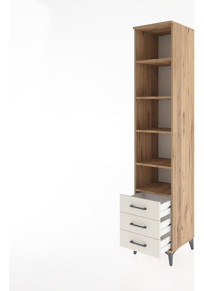 Hyperion Dolap 5 Raflı 3 Çekmeceli 44x44x221 Çam-aytaşı Atlas Çam