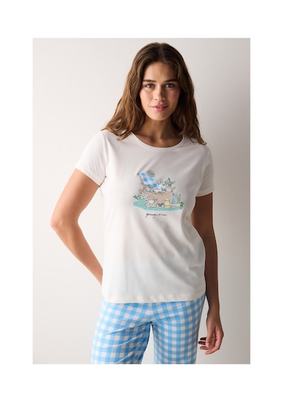 Penti Picnic Çok Renkli Pantolon Pijama Takımı